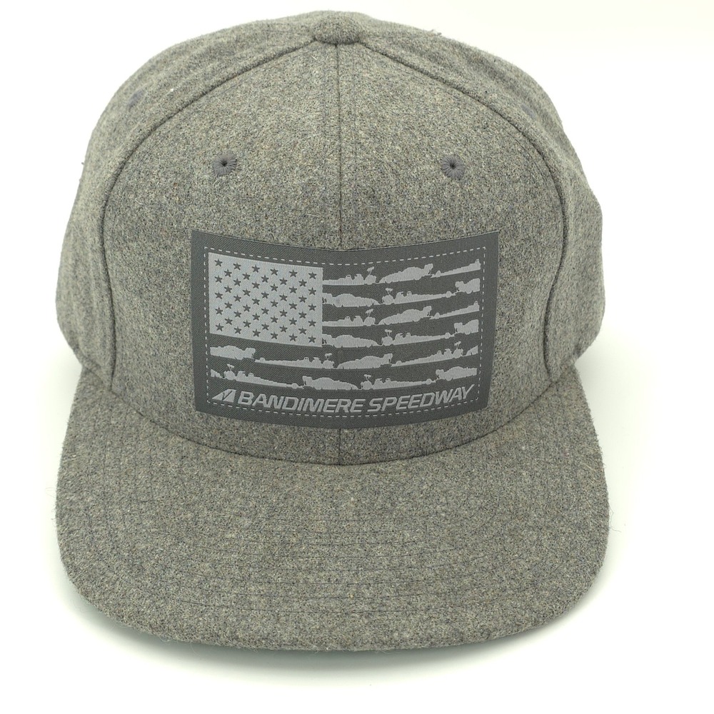 Bandimere Speedway Hat Cap Mens Snap Back Gray Drag Racing Yupoong